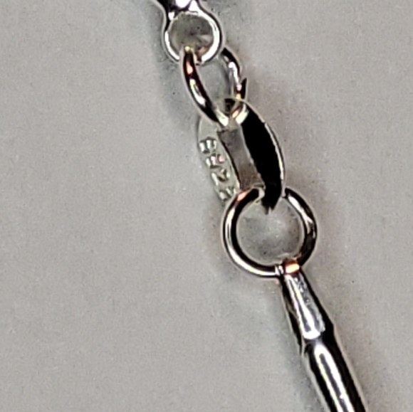 Silver Amber Heart Necklace - Picture 5 of 8